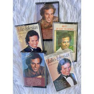 Set Of 5 Vintage 80’s Julio Iglesias Cassette Tapes Including Hey!
